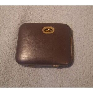 Vintage Buxton Brown Leather Key-Tainer with Flashlight and Bulb